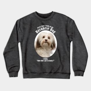 Lucky Havanese Crewneck Sweatshirt